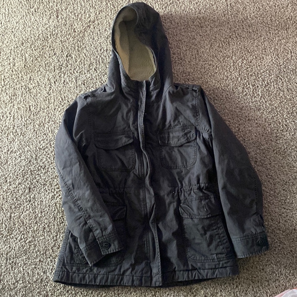 American Eagle Grey SZ L Parka